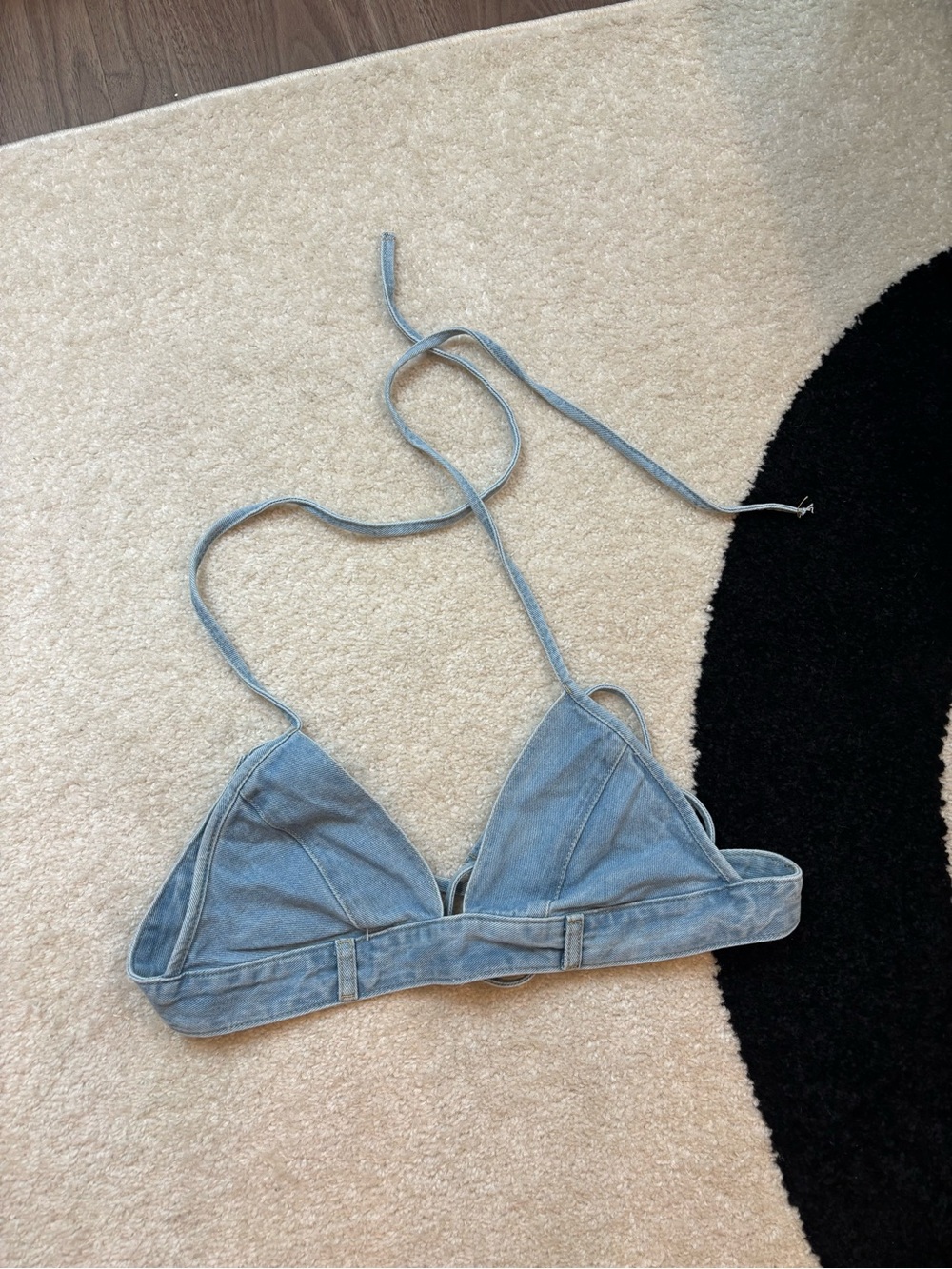 SHEIN Light Blue Denim Triangle Bralette